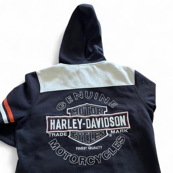 VINTAGE HARLEY DAVIDSON ZIP UP SWEATER - Picture 4 of 5